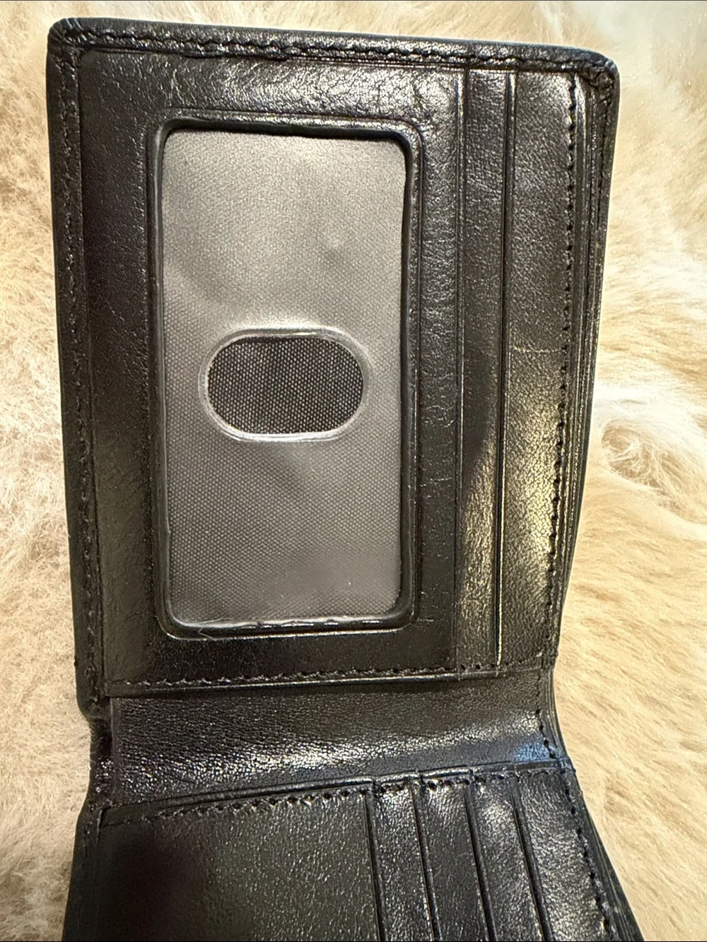 Buxton Black Leather Credit Card Holder Wallet